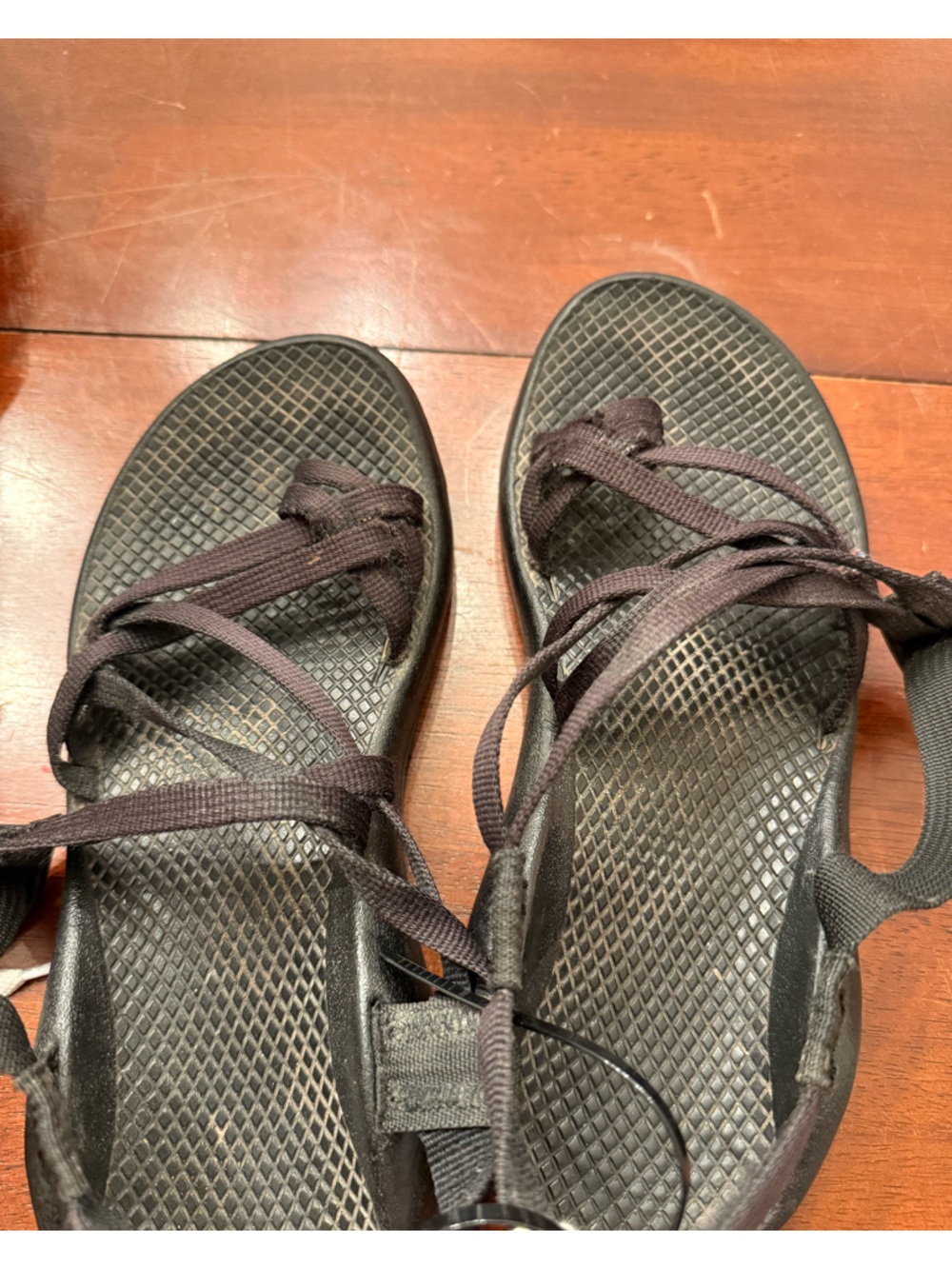 Chaco Black  Sandals toe strap double strap